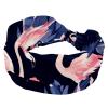 1 Pack Pink Art Flamingo-501 Elastic Soft Fabric Non-Slip Women's Fashion Headbands - Soft, Wide, and Stylish for All Occasions view 1