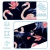 1 Pack Pink Art Flamingo-501 Elastic Soft Fabric Non-Slip Women's Fashion Headbands - Soft, Wide, and Stylish for All Occasions view 4