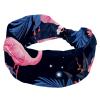 1 Pack Pink Art Flamingo-498 Elastic Soft Fabric Non-Slip Women's Fashion Headbands - Soft, Wide, and Stylish for All Occasions view 1