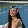 1 Pack Headbands for Women Non Slip Elastic Sports Hair Bands for Women, Soft Cloth Headband for Workout Yoga Fashion Hair Accessories,Pink Art Flamingo-524 view 2