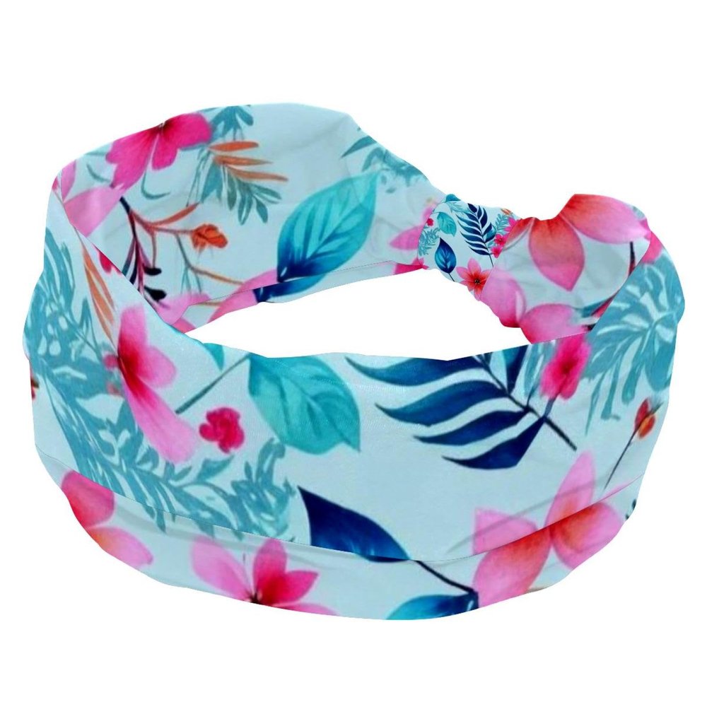 1 Pack Art Leaf-183 Elastic Soft Fabric Non-Slip Women's Fashion Headbands - Soft, Wide, and Stylish for All Occasions