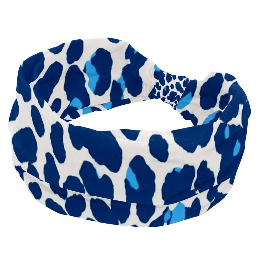 1 Pack Art Leopard Print-1125 Elastic Soft Fabric Non-Slip Women's Fashion Headbands - Soft, Wide, and Stylish for All Occasions