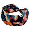 1 Pack Art Butterfly-990 Elastic Soft Fabric Non-Slip Women's Fashion Headbands - Soft, Wide, and Stylish for All Occasions view 1