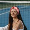 1 Pack Headbands for Women Non Slip Elastic Sports Hair Bands for Women, Soft Cloth Headband for Workout Yoga Fashion Hair Accessories,Aesthetic Pink Cherry Blossom-497 view 2