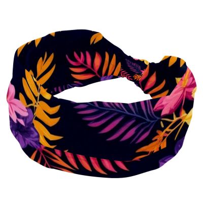 1 Pack Headbands for Women Non Slip Elastic Sports Hair Bands for Women, Soft Cloth Headband for Workout Yoga Fashion Hair Accessories,Art Leaf-206