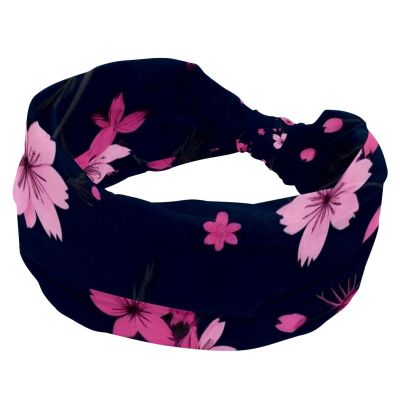 1 Pack Wide Headbands For Women Elastic Headband Pink Art Cherry Blossom-478 Head Bands Women's Hair Band Turban Workout Soft Sweat Hairband Accessories