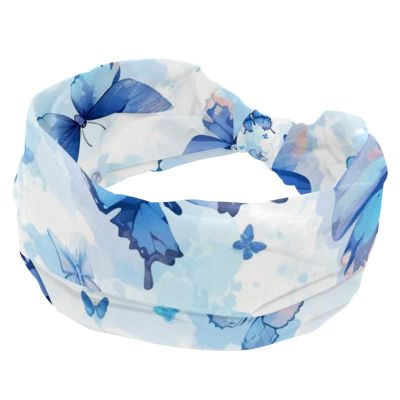 1 Pack Art Butterfly-999 Elastic Soft Fabric Non-Slip Women's Fashion Headbands - Soft, Wide, and Stylish for All Occasions