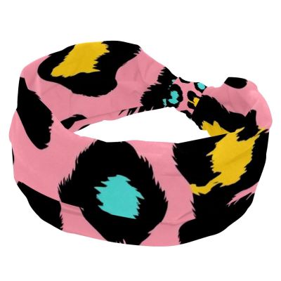 1 Pack Art Leopard Print-1116 Elastic Soft Fabric Non-Slip Women's Fashion Headbands - Soft, Wide, and Stylish for All Occasions