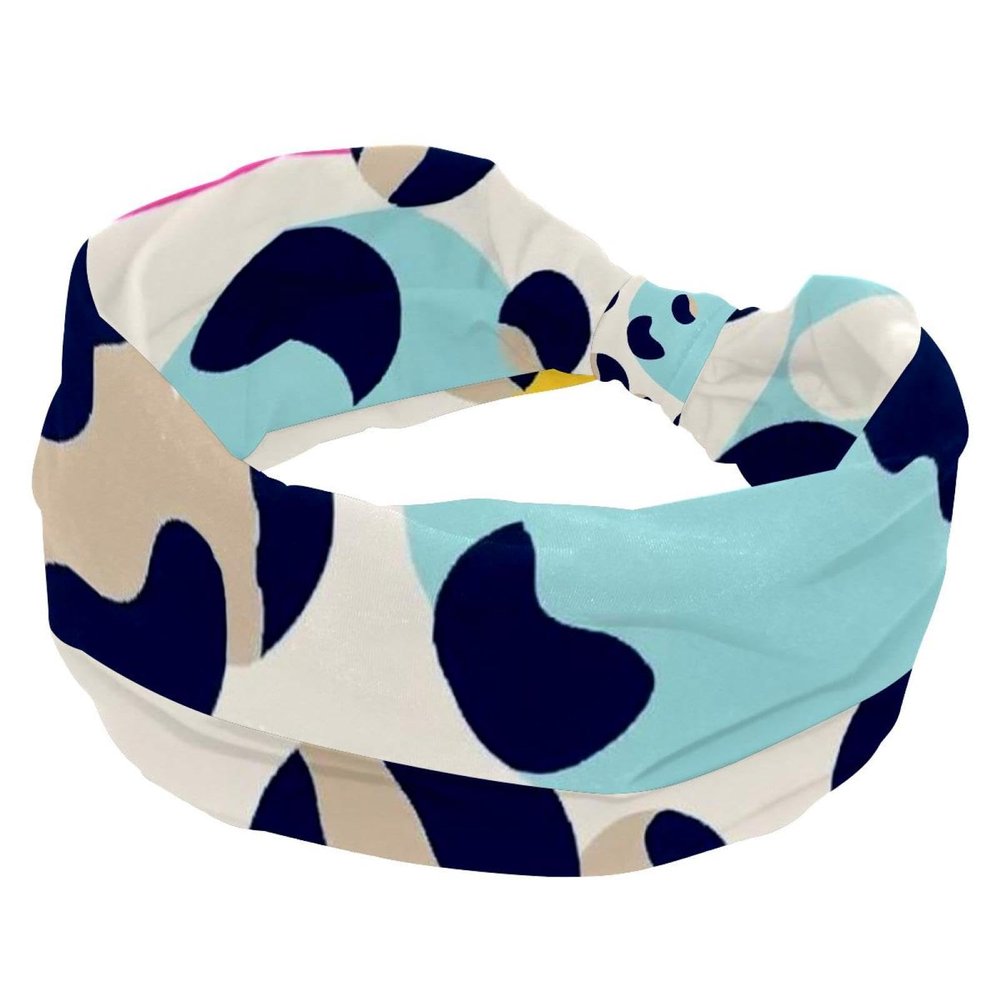 1 Pack Headbands for Women Non Slip Elastic Sports Hair Bands for Women, Soft Cloth Headband for Workout Yoga Fashion Hair Accessories,Art Leopard Print-1130