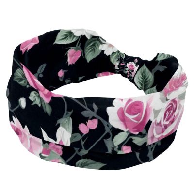 1 Pack Art Flower-690 Elastic Soft Fabric Non-Slip Women's Fashion Headbands - Soft, Wide, and Stylish for All Occasions