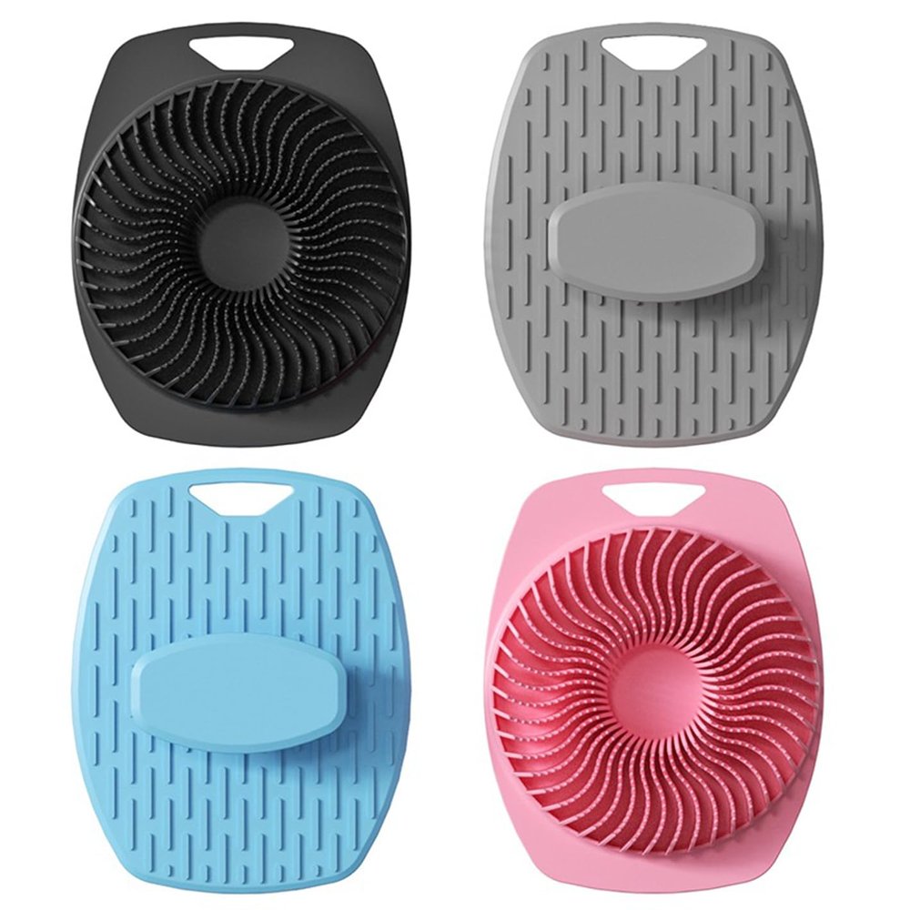 2Pcs Silicone Body Scrubber, Exfoliating Body Scrubber for Sensitive Skin, Eco Friendly Shower Scrubber for Body, Silicone Body Brush for Showering(Upgraded Black)