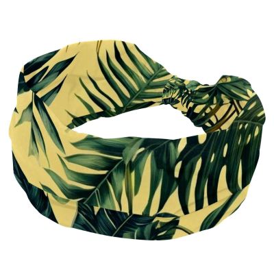 1 Pack Wide Headbands For Women Elastic Headband Colored Leaves-169 Head Bands Women's Hair Band Turban Workout Soft Sweat Hairband Accessories