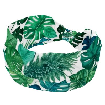 1 Pack Headbands for Women Non Slip Elastic Sports Hair Bands for Women, Soft Cloth Headband for Workout Yoga Fashion Hair Accessories,Art Leaf-203