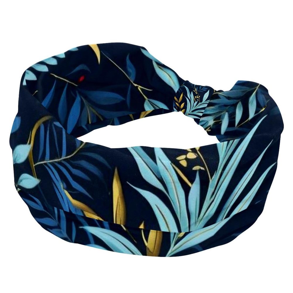 1 Pack Wide Headbands For Women Elastic Headband Leaf-229 Head Bands Women's Hair Band Turban Workout Soft Sweat Hairband Accessories