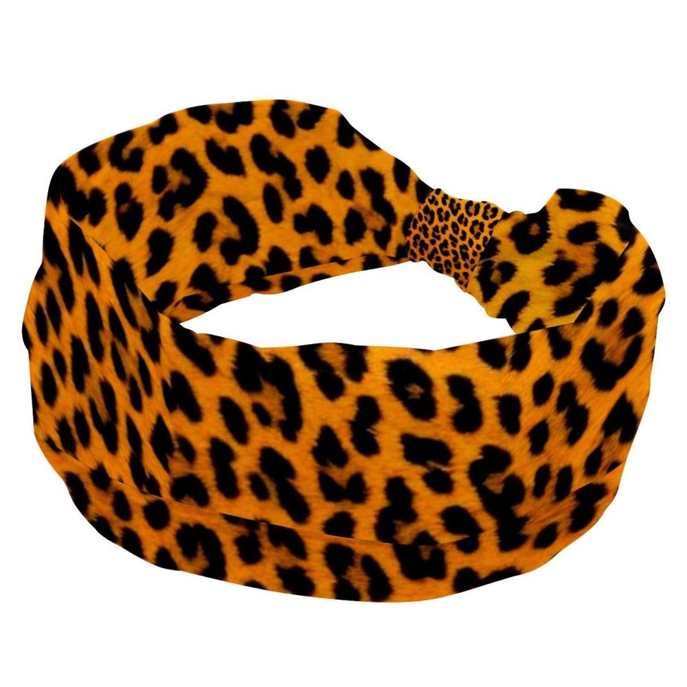 1 Pack Art Leopard Print-1110 Elastic Soft Fabric Non-Slip Women's Fashion Headbands - Soft, Wide, and Stylish for All Occasions