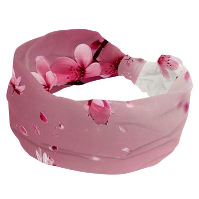 1 Pack Pink Art Cherry Blossom-480 Elastic Soft Fabric Non-Slip Women's Fashion Headbands - Soft, Wide, and Stylish for All Occasions