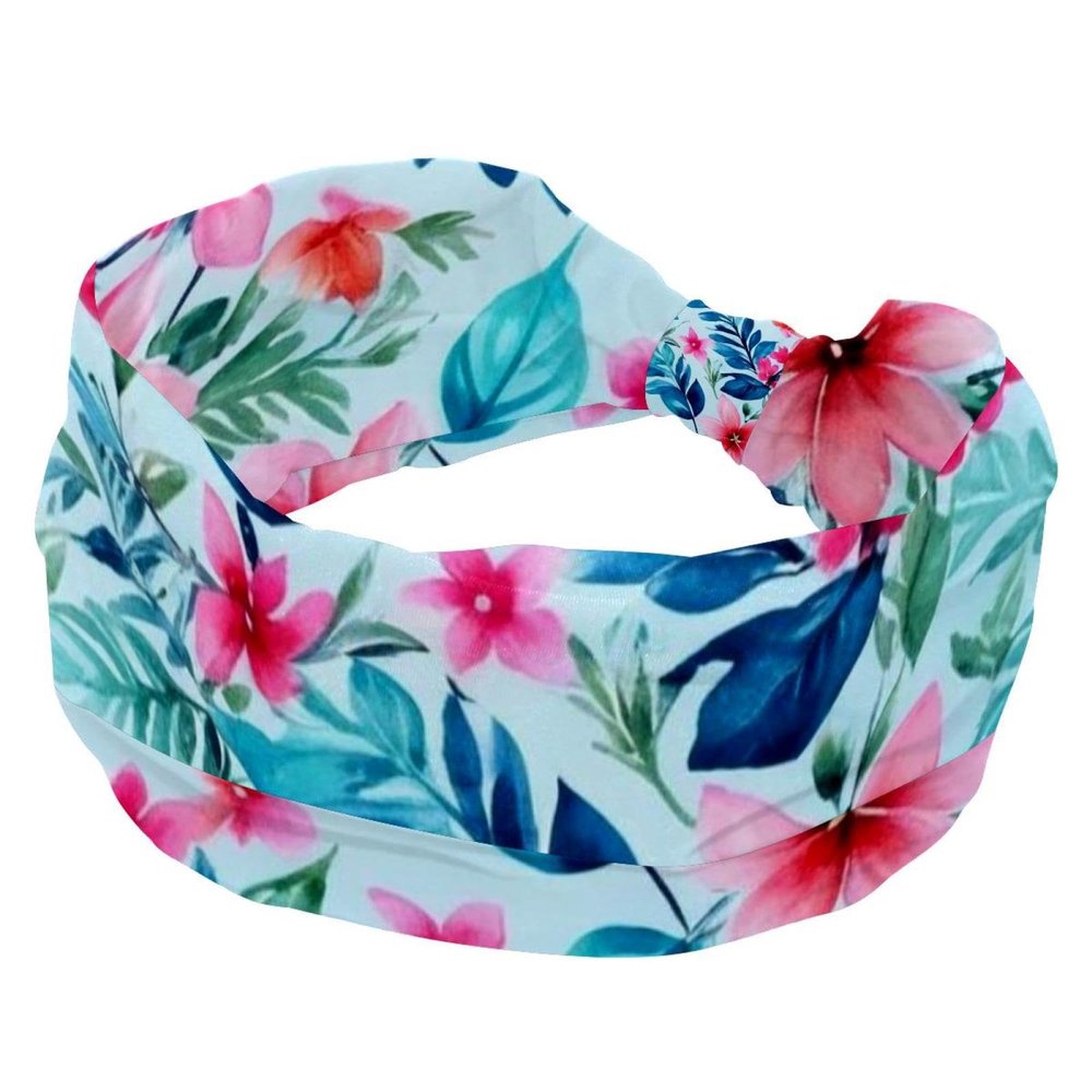 1 Pack Art Leaf-180 Elastic Soft Fabric Non-Slip Women's Fashion Headbands - Soft, Wide, and Stylish for All Occasions
