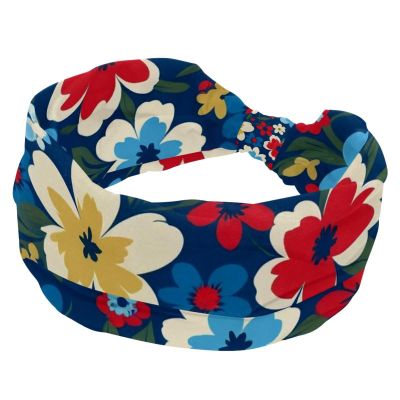 1 Pack Art Flower-708 Elastic Soft Fabric Non-Slip Women's Fashion Headbands - Soft, Wide, and Stylish for All Occasions