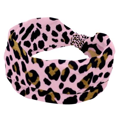 1 Pack Art Leopard Print-1086 Elastic Soft Fabric Non-Slip Women's Fashion Headbands - Soft, Wide, and Stylish for All Occasions