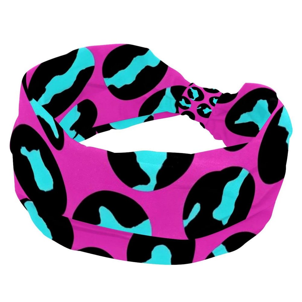 1 Pack Headbands for Women Non Slip Elastic Sports Hair Bands for Women, Soft Cloth Headband for Workout Yoga Fashion Hair Accessories,Art Leopard Print-1121