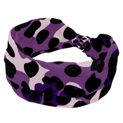 1 Pack Headbands for Women Non Slip Elastic Sports Hair Bands for Women, Soft Cloth Headband for Workout Yoga Fashion Hair Accessories,Art Leopard Print-1136