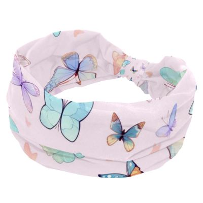 1 Pack Art Butterfly-1008 Elastic Soft Fabric Non-Slip Women's Fashion Headbands - Soft, Wide, and Stylish for All Occasions