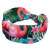 1 Pack Pink Art Flamingo-516 Elastic Soft Fabric Non-Slip Women's Fashion Headbands - Soft, Wide, and Stylish for All Occasions view 1