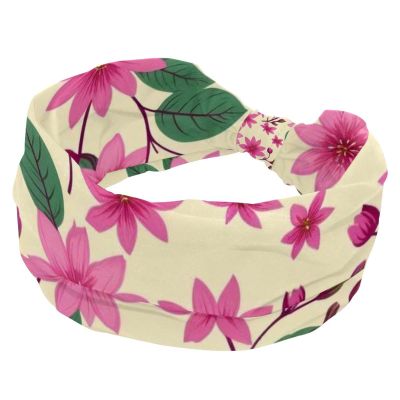 1 Pack Art Flower-678 Elastic Soft Fabric Non-Slip Women's Fashion Headbands - Soft, Wide, and Stylish for All Occasions