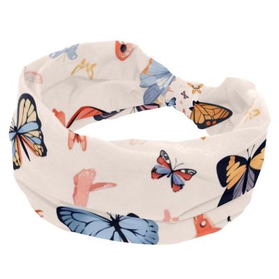 1 Pack Art Butterfly-984 Elastic Soft Fabric Non-Slip Women's Fashion Headbands - Soft, Wide, and Stylish for All Occasions
