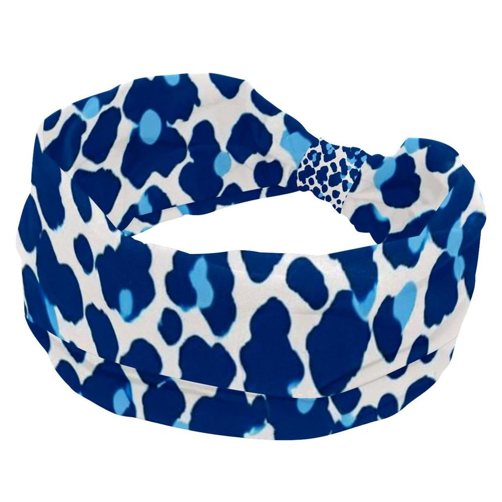 1 Pack Art Leopard Print-1119 Elastic Soft Fabric Non-Slip Women's Fashion Headbands - Soft, Wide, and Stylish for All Occasions
