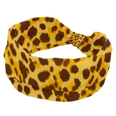 1 Pack Art Leopard Print-1113 Elastic Soft Fabric Non-Slip Women's Fashion Headbands - Soft, Wide, and Stylish for All Occasions