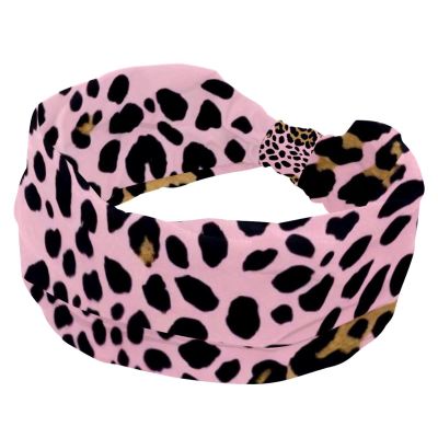 1 Pack Art Leopard Print-1089 Elastic Soft Fabric Non-Slip Women's Fashion Headbands - Soft, Wide, and Stylish for All Occasions