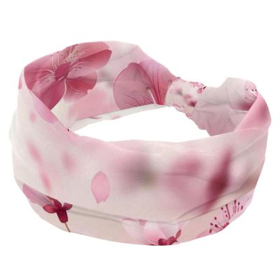 1 Pack Art Flower-714 Elastic Soft Fabric Non-Slip Women's Fashion Headbands - Soft, Wide, and Stylish for All Occasions