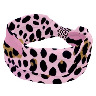 1 Pack Art Leopard Print-1083 Elastic Soft Fabric Non-Slip Women's Fashion Headbands - Soft, Wide, and Stylish for All Occasions