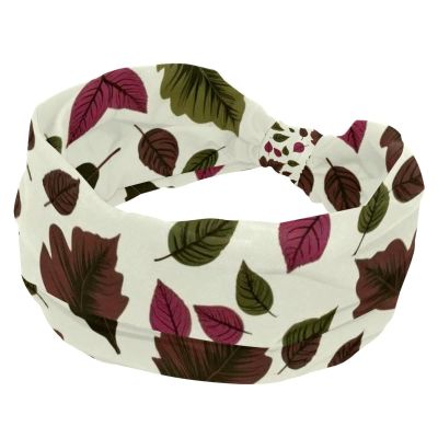 1 Pack Wide Headbands For Women Elastic Headband Art Leaf-193 Head Bands Women's Hair Band Turban Workout Soft Sweat Hairband Accessories