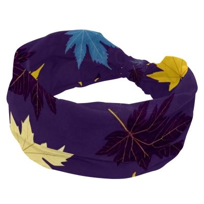 1 Pack Art Leaf-189 Elastic Soft Fabric Non-Slip Women's Fashion Headbands - Soft, Wide, and Stylish for All Occasions