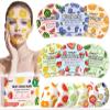 KONEUK 6 Pack Colorful Fruit Face Masks Skincare, Sheet Hydrating Face Mask, Collagen Facial Mask for Skin Care, Spa Birthday Party Supplies, Bulk Teacher Gifts, Graduation Gifts and Party Favors view 1