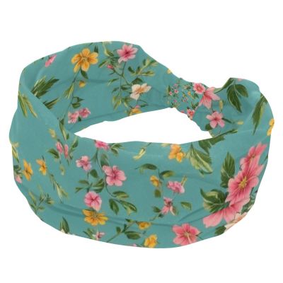 1 Pack Art Flower-699 Elastic Soft Fabric Non-Slip Women's Fashion Headbands - Soft, Wide, and Stylish for All Occasions