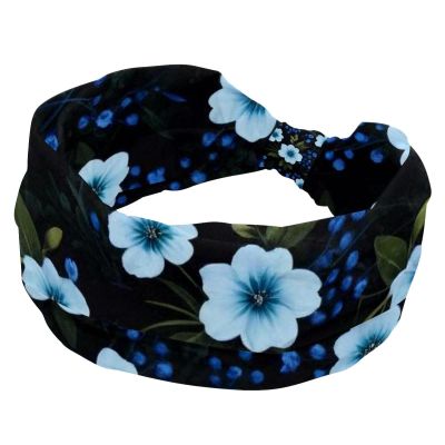 1 Pack Art Leaf-186 Elastic Soft Fabric Non-Slip Women's Fashion Headbands - Soft, Wide, and Stylish for All Occasions