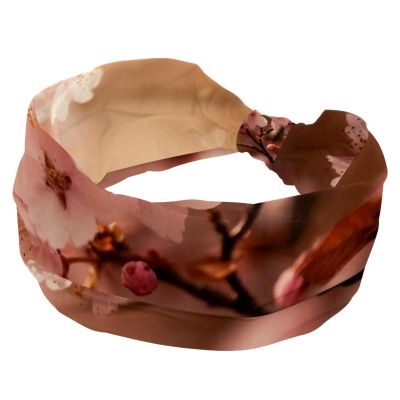 1 Pack Wide Headbands For Women Elastic Headband Pink Cherry Blossoms-415 Head Bands Women's Hair Band Turban Workout Soft Sweat Hairband Accessories