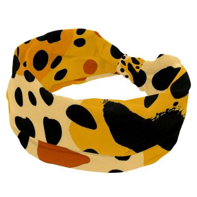 1 Pack Wide Headbands For Women Elastic Headband Art Leopard Print-1087 Head Bands Women's Hair Band Turban Workout Soft Sweat Hairband Accessories