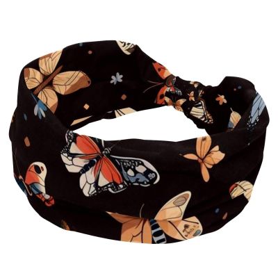 1 Pack Headbands for Women Non Slip Elastic Sports Hair Bands for Women, Soft Cloth Headband for Workout Yoga Fashion Hair Accessories,Aesthetic Butterfly-875