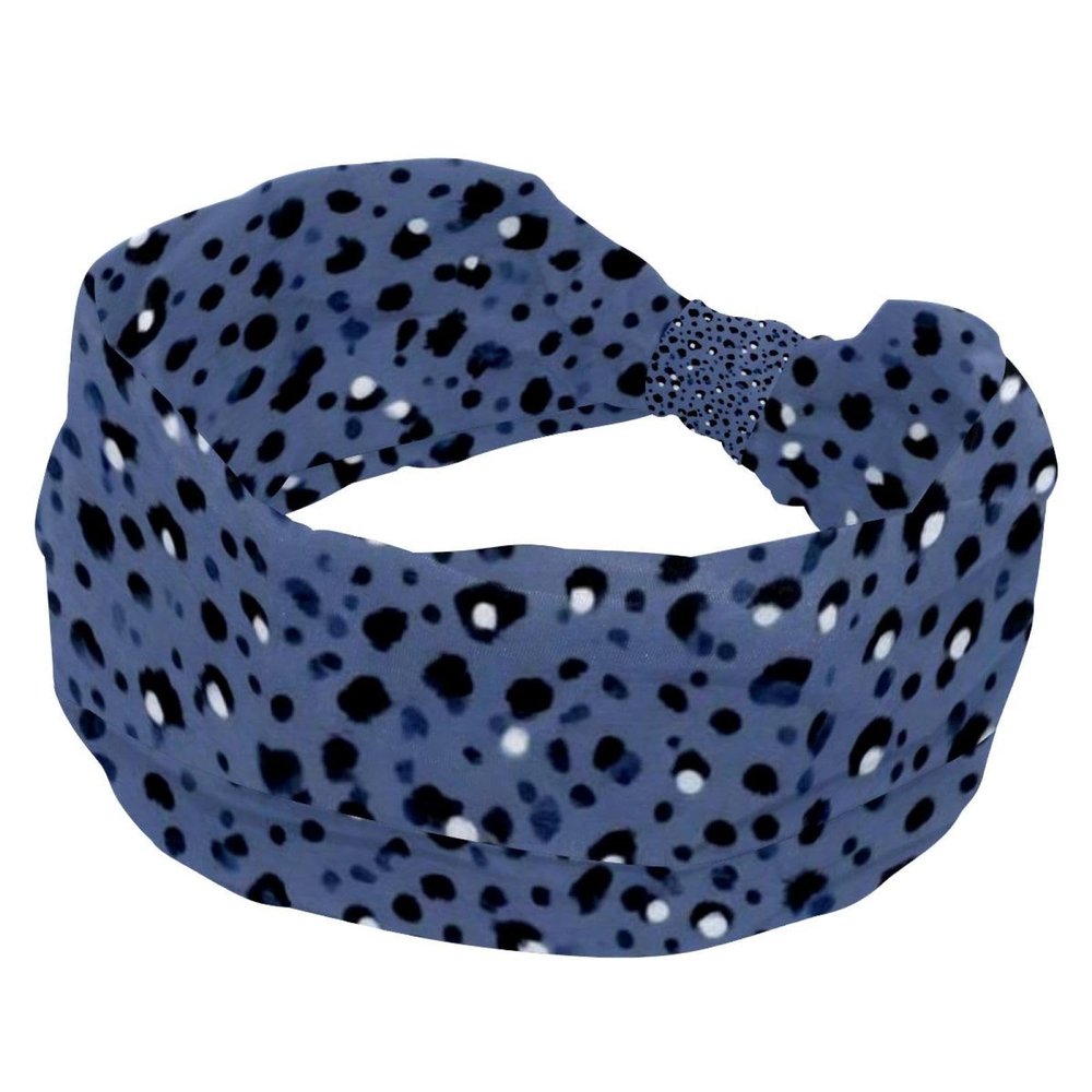 1 Pack Headbands for Women Non Slip Elastic Sports Hair Bands for Women, Soft Cloth Headband for Workout Yoga Fashion Hair Accessories,Art Leopard Print-1085