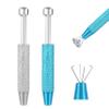 2 PCS Piercing Ball Grabber Tool Rook Piercing Jewelry 4 Claw Gem Picker Tool Stainless Steel Jeweler Pick Up Tool Claw Tweezers Piercing Assistant Pen for Jewelry Gem Small Parts Pickup (Silver Blue) view 1