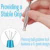2 PCS Piercing Ball Grabber Tool Rook Piercing Jewelry 4 Claw Gem Picker Tool Stainless Steel Jeweler Pick Up Tool Claw Tweezers Piercing Assistant Pen for Jewelry Gem Small Parts Pickup (Silver Blue) view 3