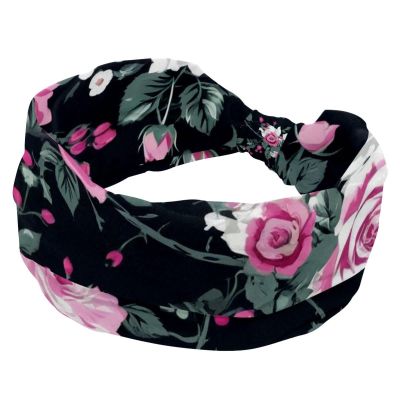 1 Pack Headbands for Women Non Slip Elastic Sports Hair Bands for Women, Soft Cloth Headband for Workout Yoga Fashion Hair Accessories,Art Flower-689