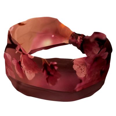 1 Pack Headbands for Women Non Slip Elastic Sports Hair Bands for Women, Soft Cloth Headband for Workout Yoga Fashion Hair Accessories,Pink Art Cherry Blossom-461