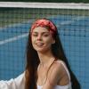 1 Pack Headbands for Women Non Slip Elastic Sports Hair Bands for Women, Soft Cloth Headband for Workout Yoga Fashion Hair Accessories,Pink Art Cherry Blossom-461 view 2