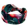 1 Pack Pink Art Flamingo-534 Elastic Soft Fabric Non-Slip Women's Fashion Headbands - Soft, Wide, and Stylish for All Occasions view 1