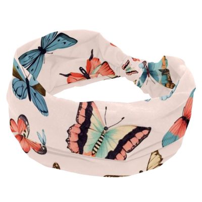 1 Pack Art Butterfly-981 Elastic Soft Fabric Non-Slip Women's Fashion Headbands - Soft, Wide, and Stylish for All Occasions